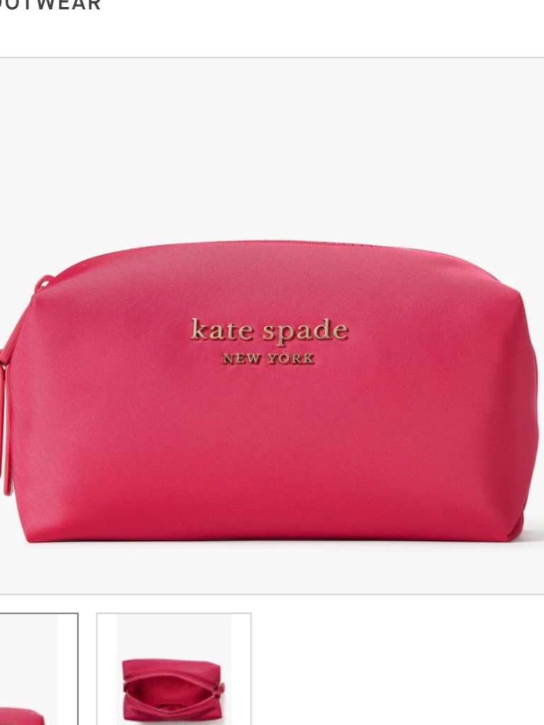Kate Spade Everything Puffy Cosmetic Case In Pink